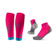 Compression Calf Sleeves Superior och Light Sport Kit Cerise